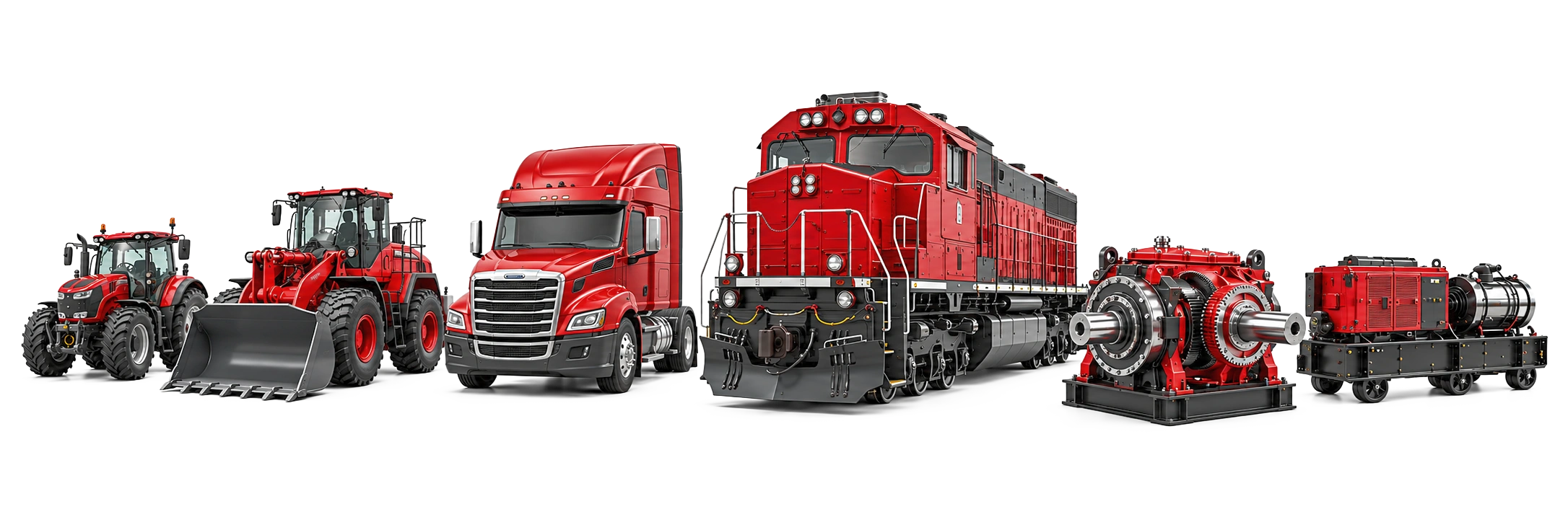Tractor, loader, truck, diesel locomotive and industrial units